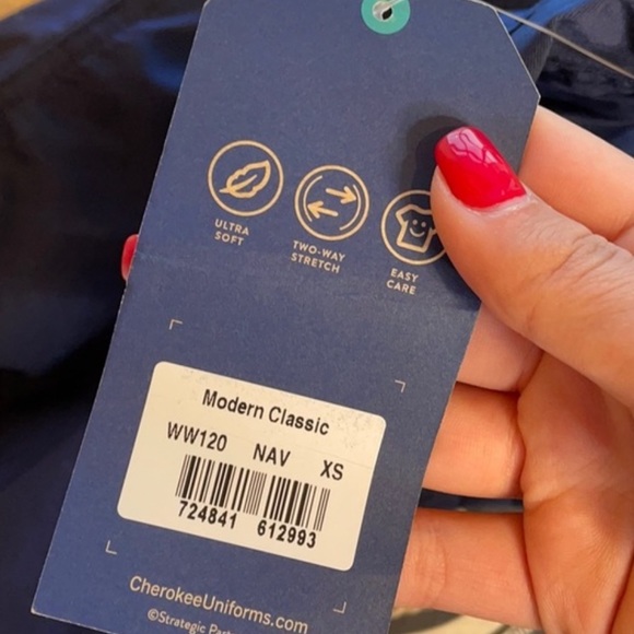 DOUBLE SET!! Black and Blue Cherokee Scrub Pants - Picture 4 of 4